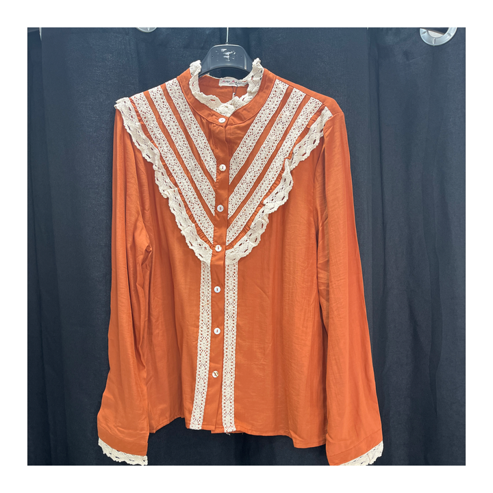 Chemise broderie macrame